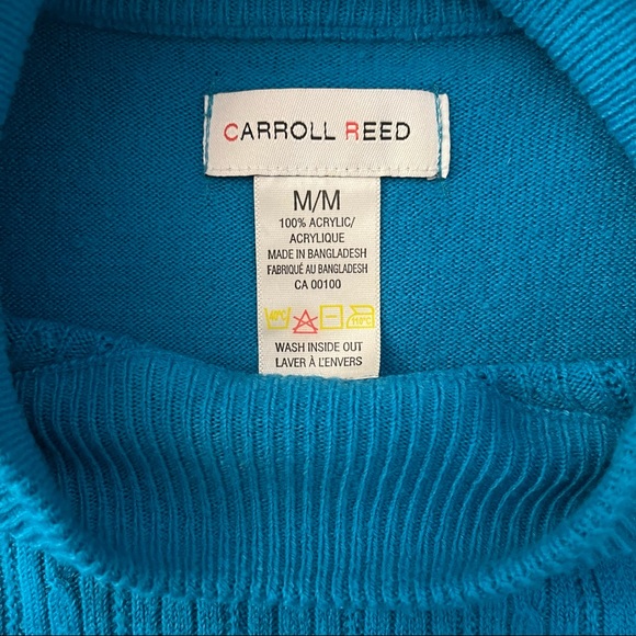 Vintage Blue Grandmacore Mock Neck Sweater - Picture 7 of 7